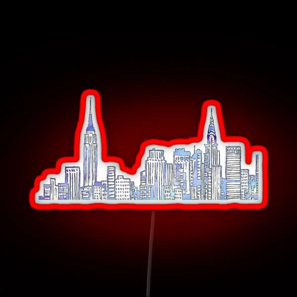 NYC Skyline RGB Neon Sign