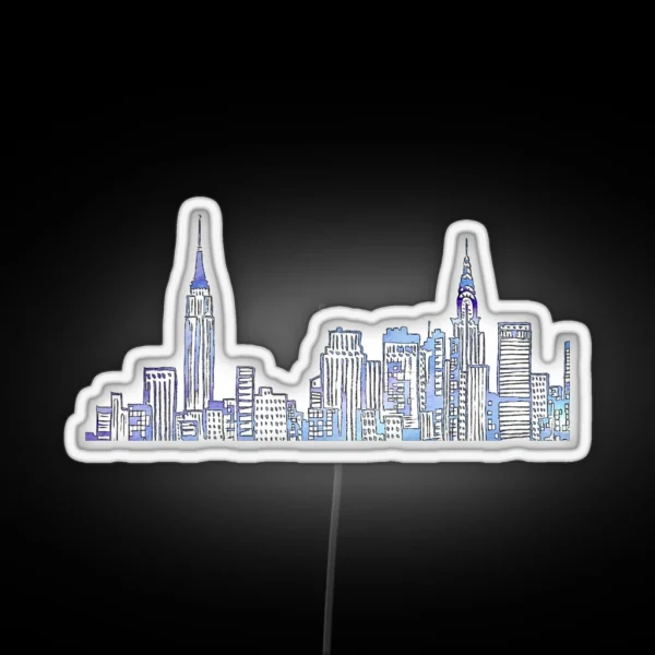 NYC Skyline RGB Neon Sign