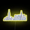 Urban NYC Skyline Color-Changing RGB LED Canvas Sign Display