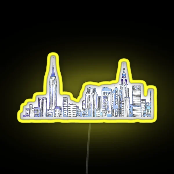 NYC Skyline RGB Neon Sign