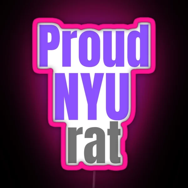 NYU Rats RGB Neon Sign