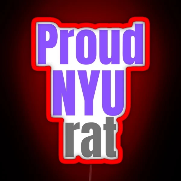 NYU Rats RGB Neon Sign