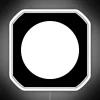 Compact, colorful O Circle neon sign with small pixel art.