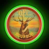 Neon Sign in Distinctive Blue and Red Colors: OFC Bourbon Frankfort Kentucky