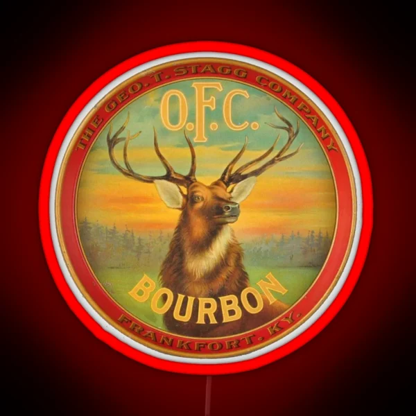 O F C Bourbon Frankfort Kentucky RGB Neon Sign