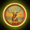 Colorful O F C Neon Sign with Rich Bourbon Theme