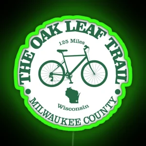 Oak Leaf Trail Cycling RGB Neon Sign