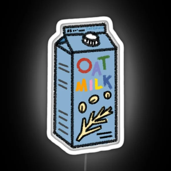 Oat Milk Carton RGB Neon Sign