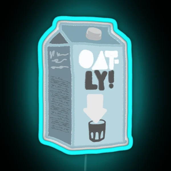 Oatly Oatmilk Carton RGB Neon Sign