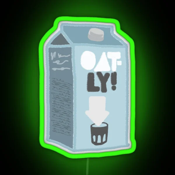 Oatly Oatmilk Carton RGB Neon Sign