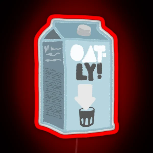 Oatly Oatmilk Carton RGB Neon Sign