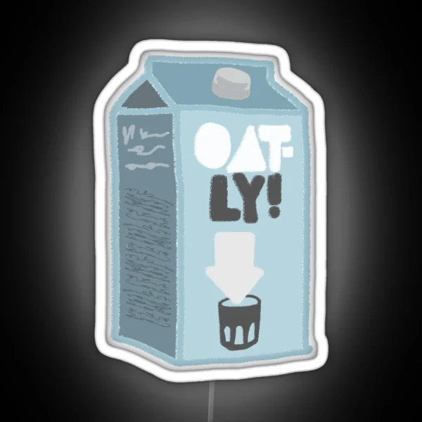 Oatly Oatmilk Carton RGB Neon Sign