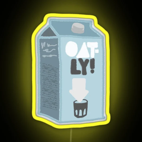 Oatly Oatmilk Carton RGB Neon Sign