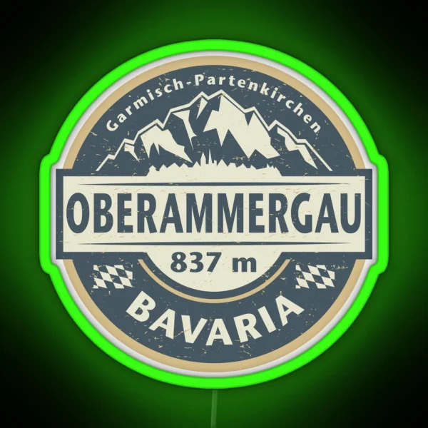 Oberammergau Bavaria Germany RGB Neon Sign