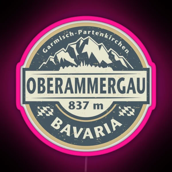 Oberammergau Bavaria Germany RGB Neon Sign