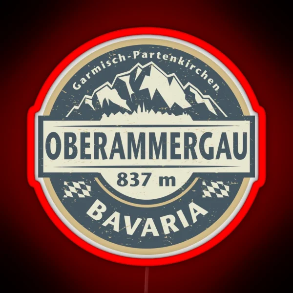 Oberammergau Bavaria Germany RGB Neon Sign