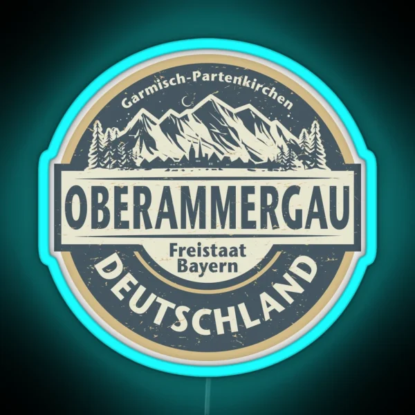 Oberammergau Bavaria Germany RGB Neon Sign
