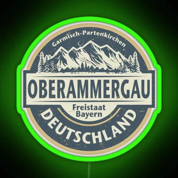 Oberammergau Bavaria Germany RGB Neon Sign