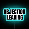RGB Neon Courthouse Objection Sign, Bold Justice Statement Illumination Display