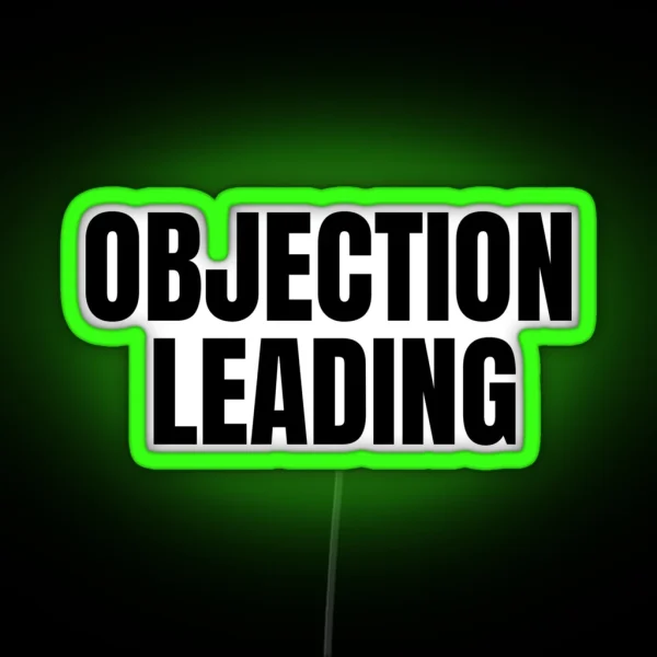 Objection Leading Courthouse Saying RGB Neon Sign