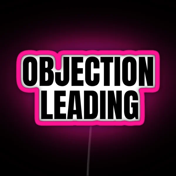 Objection Leading Courthouse Saying RGB Neon Sign