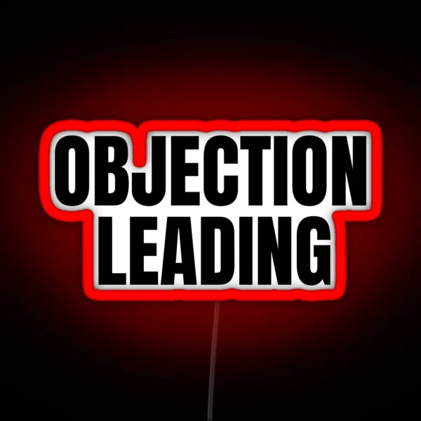 Objection Leading Courthouse Saying RGB Neon Sign