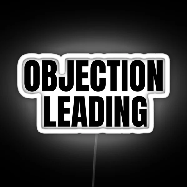 Objection Leading Courthouse Saying RGB Neon Sign