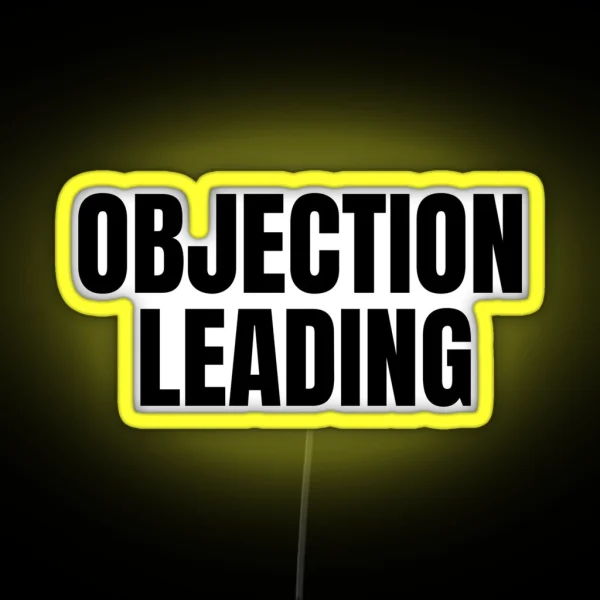 Objection Leading Courthouse Saying RGB Neon Sign