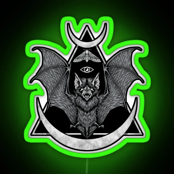 Occult Bat RGB Neon Sign