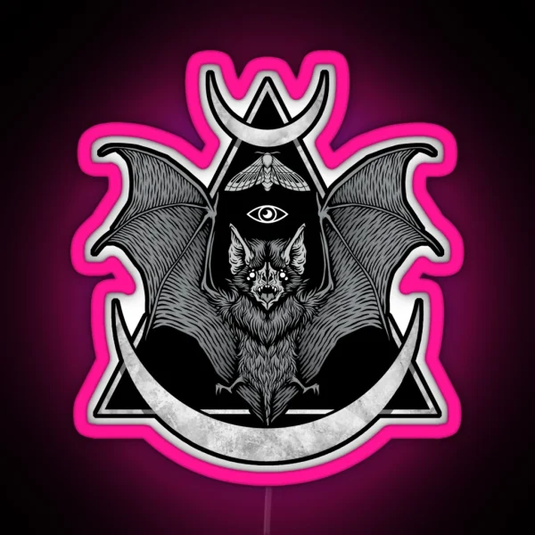 Occult Bat RGB Neon Sign