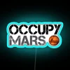 Red and Green Glow Illuminated Neon Space Exploration Mural Decor