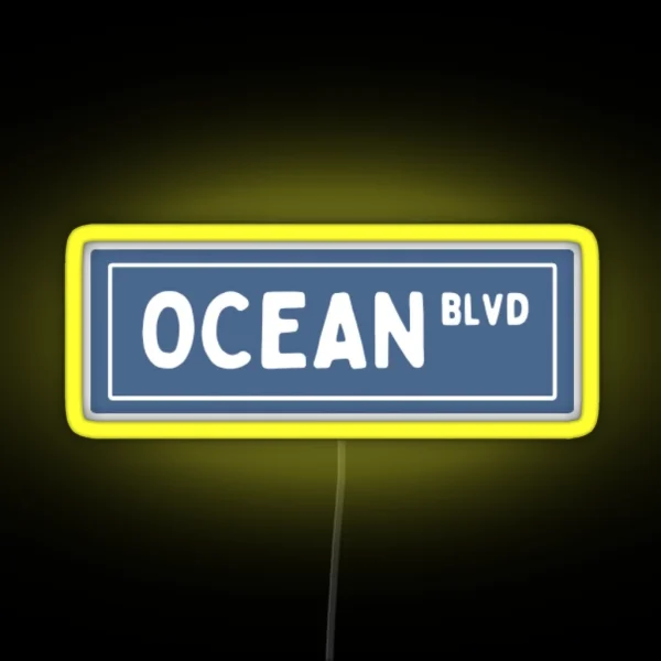 Ocean Blvd Blue RGB Neon Sign