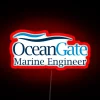 Vibrant ocean-inspired neon lighting for marine engineers and enthusiasts.