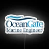 Eye-catching RGB LED marine engineer theme neon sign for ocean enthusiasts.