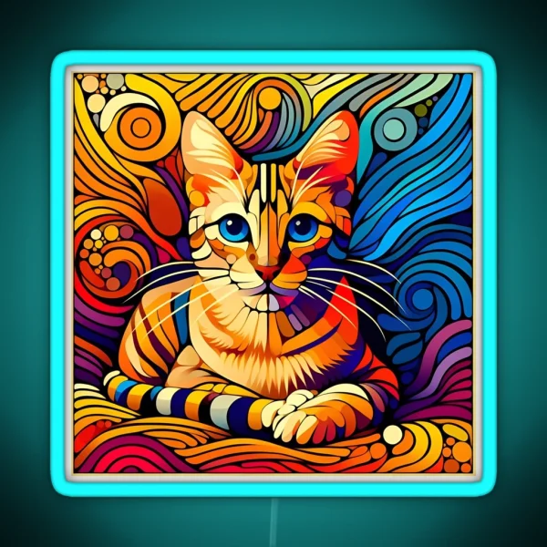 Ocicat Whimsical Whispers RGB Neon Sign