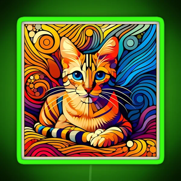 Ocicat Whimsical Whispers RGB Neon Sign