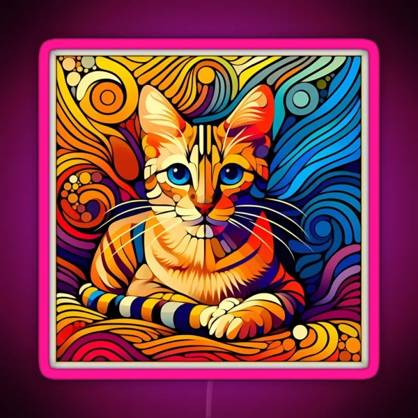 Ocicat Whimsical Whispers RGB Neon Sign