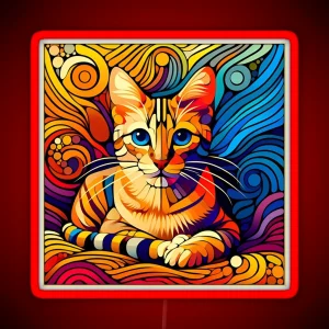 Ocicat Whimsical Whispers RGB Neon Sign