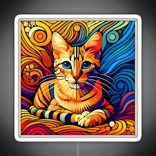 Ocicat Whimsical Whispers RGB Neon Sign