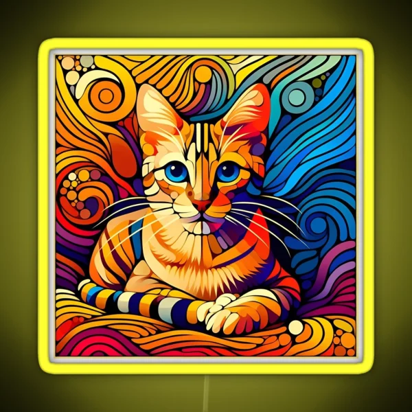 Ocicat Whimsical Whispers RGB Neon Sign