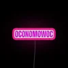 Oconomowoc Wisconsin Local Artisan RGB Neon Sign Handcrafted Canvas Display Artwork