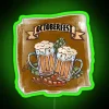 Vibrant Octoberfest themed beer and bratwurst RGB neon bar decor