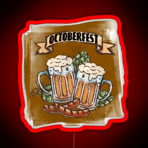 Octoberfest Beer And Brats RGB Neon Sign