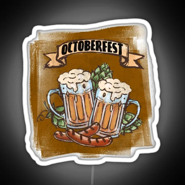 Octoberfest Beer And Brats RGB Neon Sign