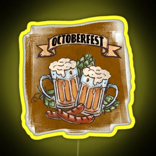Octoberfest Beer And Brats RGB Neon Sign