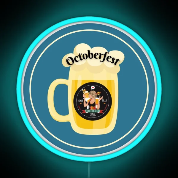Octoberfest Beer Mug RGB Neon Sign