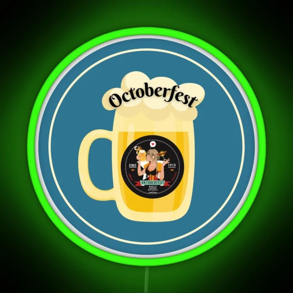 Octoberfest Beer Mug RGB Neon Sign