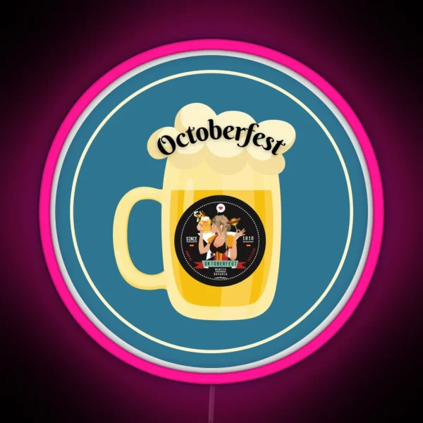 Octoberfest Beer Mug RGB Neon Sign