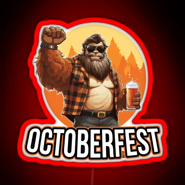 Octoberfest Bigfoot RGB Neon Sign