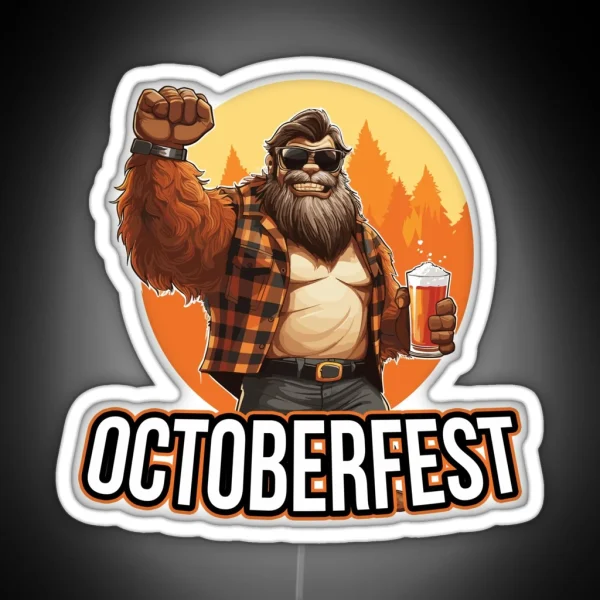 Octoberfest Bigfoot RGB Neon Sign